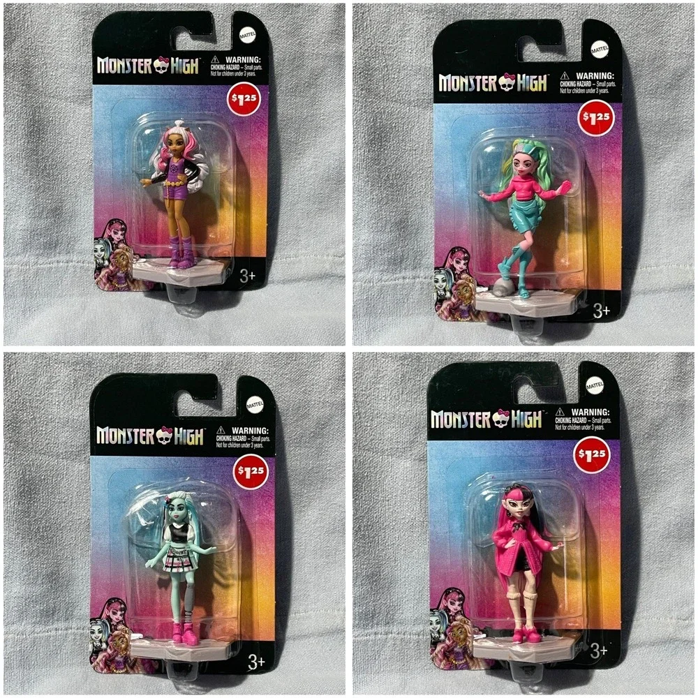 NEW Set of 4 Mattel Monster‎ High Collectible Mini Figures Cake Toppers Toys